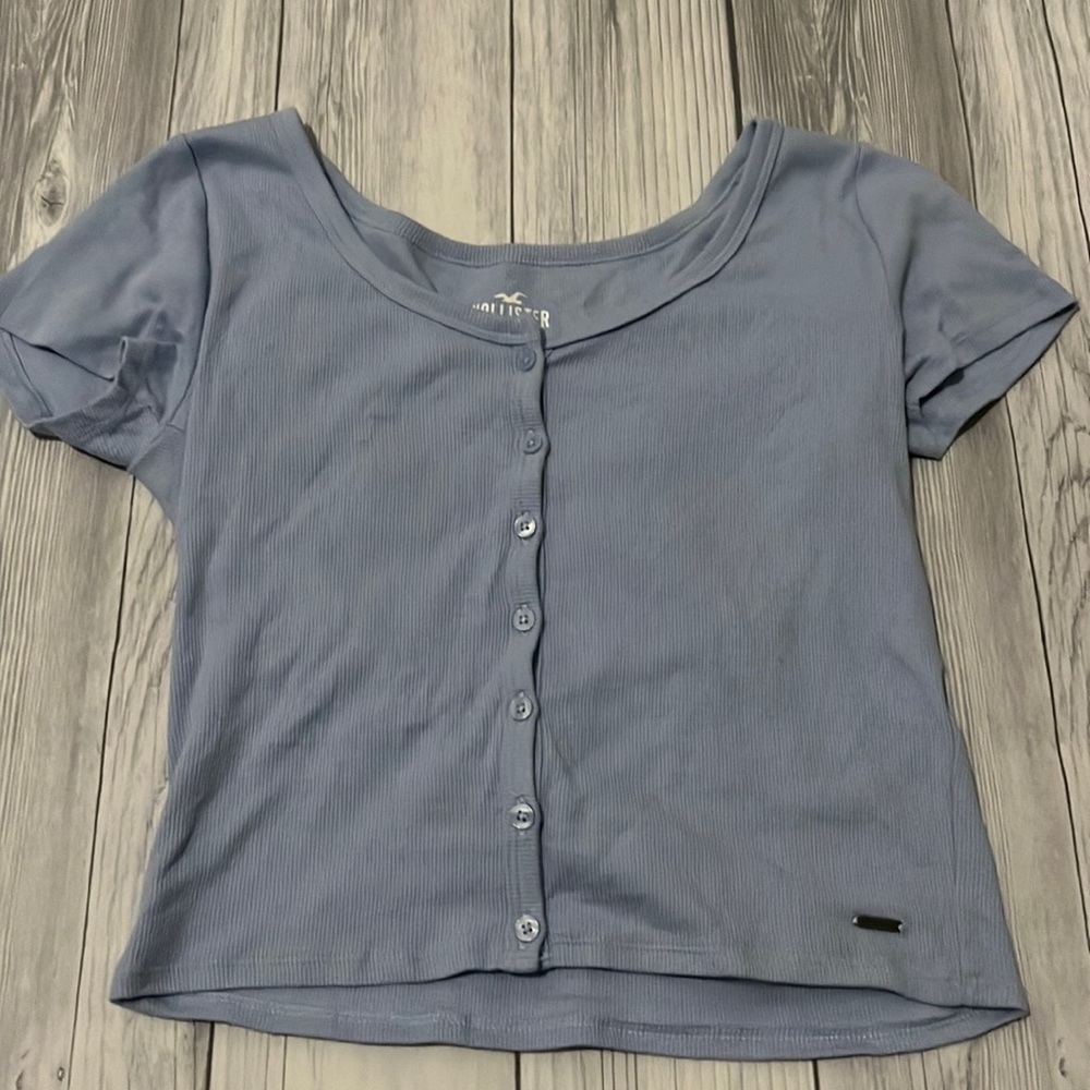 Blue hollister Baby Tee